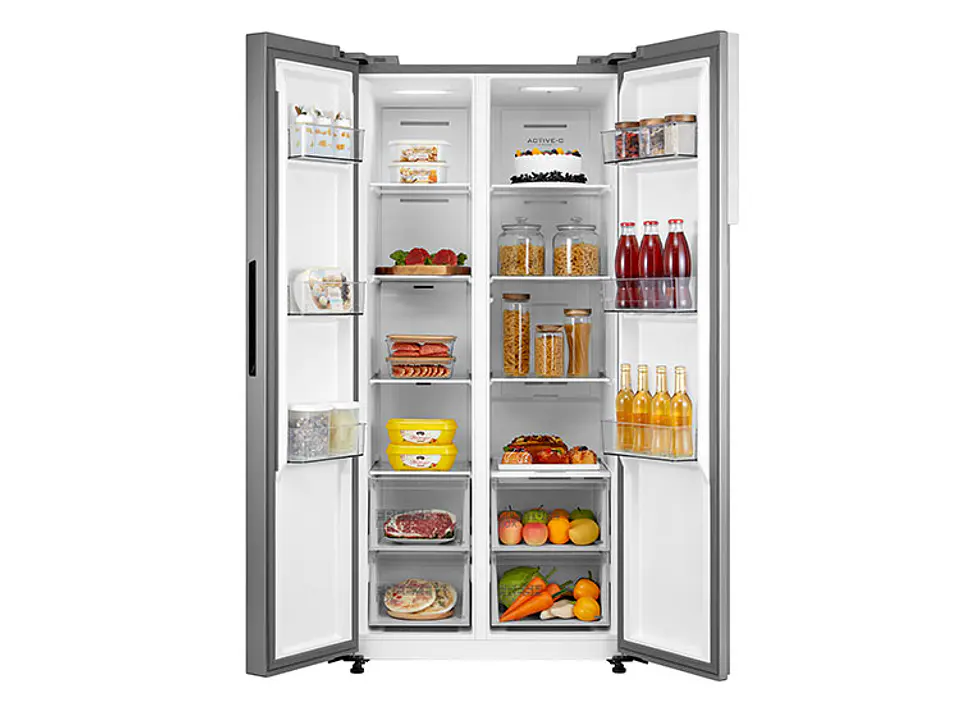 REFRIGERADOR SIDE BY SIDE MIDEA MDRS619FGE46 432L NO FROST PLATA 7