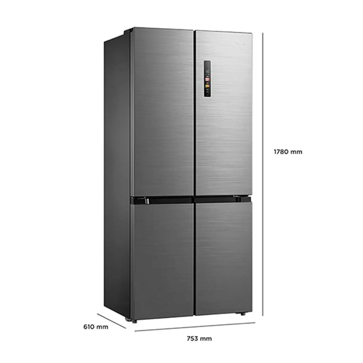 REFRIGERADOR SIDE BY SIDE MIDEA MDRM554MTE50 NO FROST 396L PLATA 2
