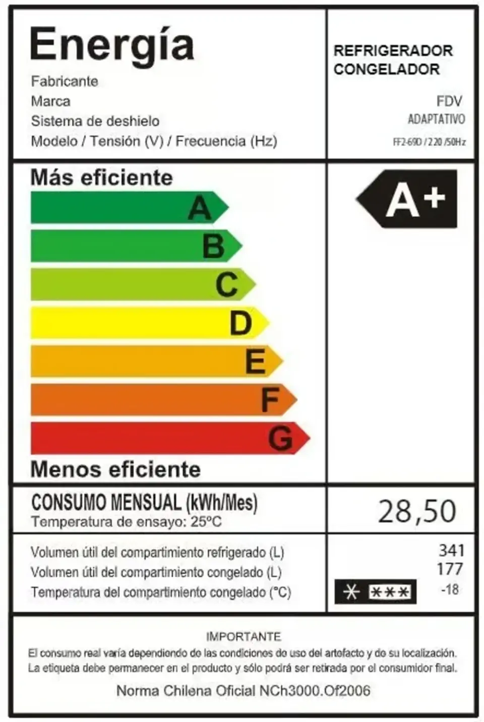 REFRIGERADOR FDV SIDE BY SIDE PRESTIGE 518 LTS. 6