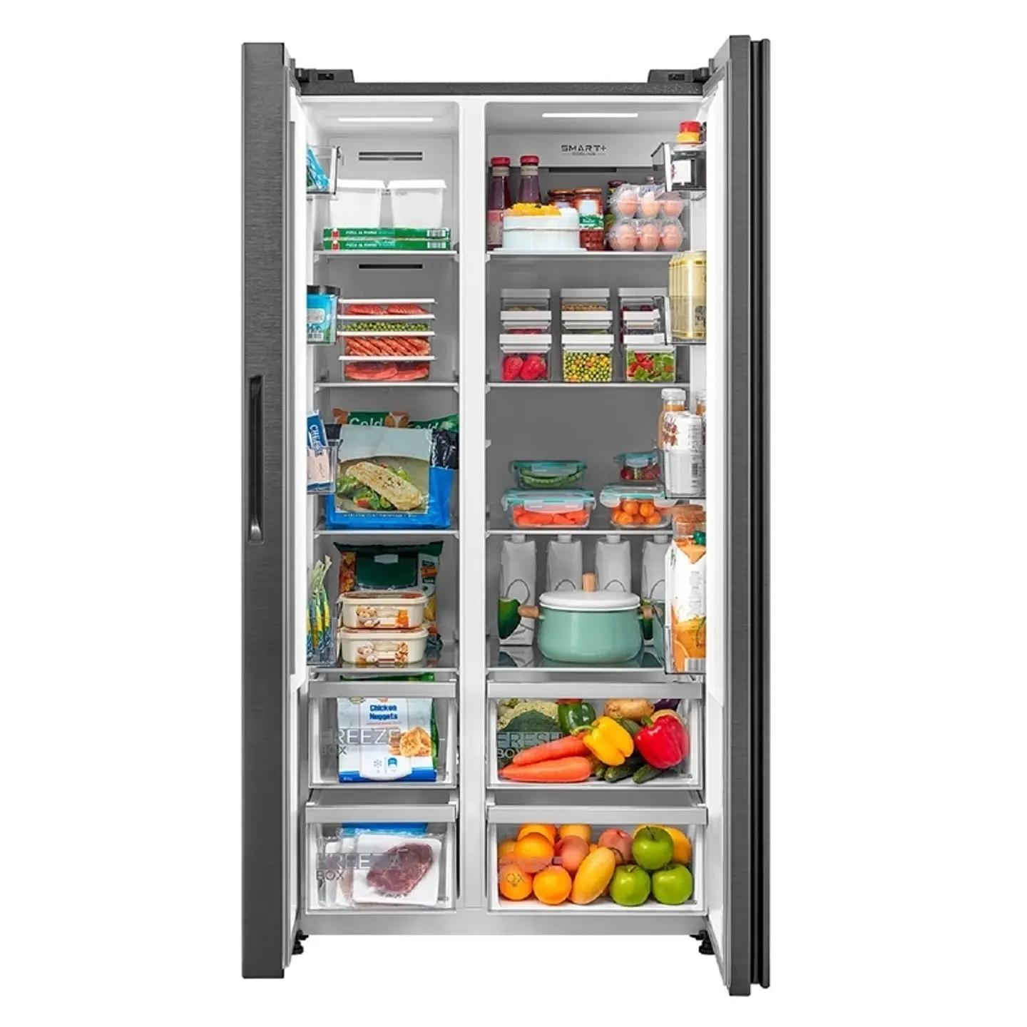 REFRIGERADOR SIDE BY SIDE MIDEA MDRS791FGEDX 592L NO FROST NEGRO 5