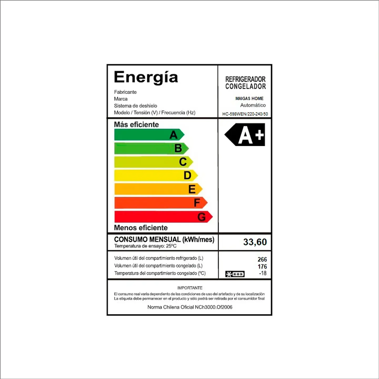 REFRIGERADOR SIDE BY SIDE 442 LTS HC-598WEN GRIS 5