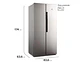 REFRIGERADOR SIDE BY SIDE MADEMSA MAS430 426L NO FROST GRIS - Miniatura 2
