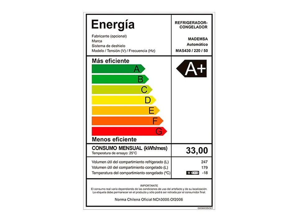 REFRIGERADOR SIDE BY SIDE MADEMSA MAS430 426L NO FROST GRIS 3