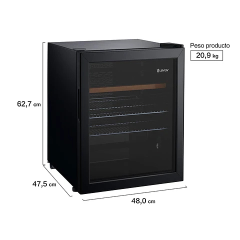 CAVA DE VINO LOVEN HAFTIGT 65 LATAS FRIO DIRECTO NEGRO