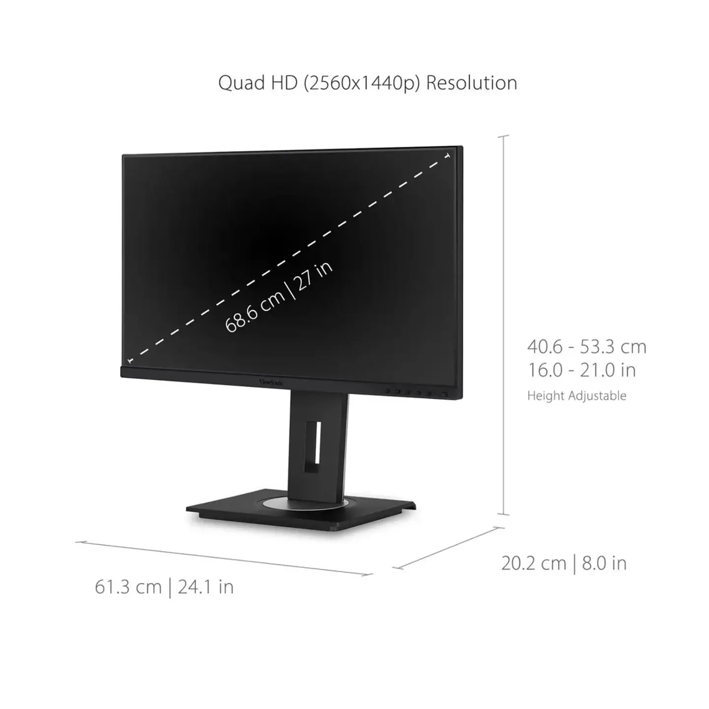 MONITOR VIEWSONIC VG2756A-2K QUAD HD 27' 6