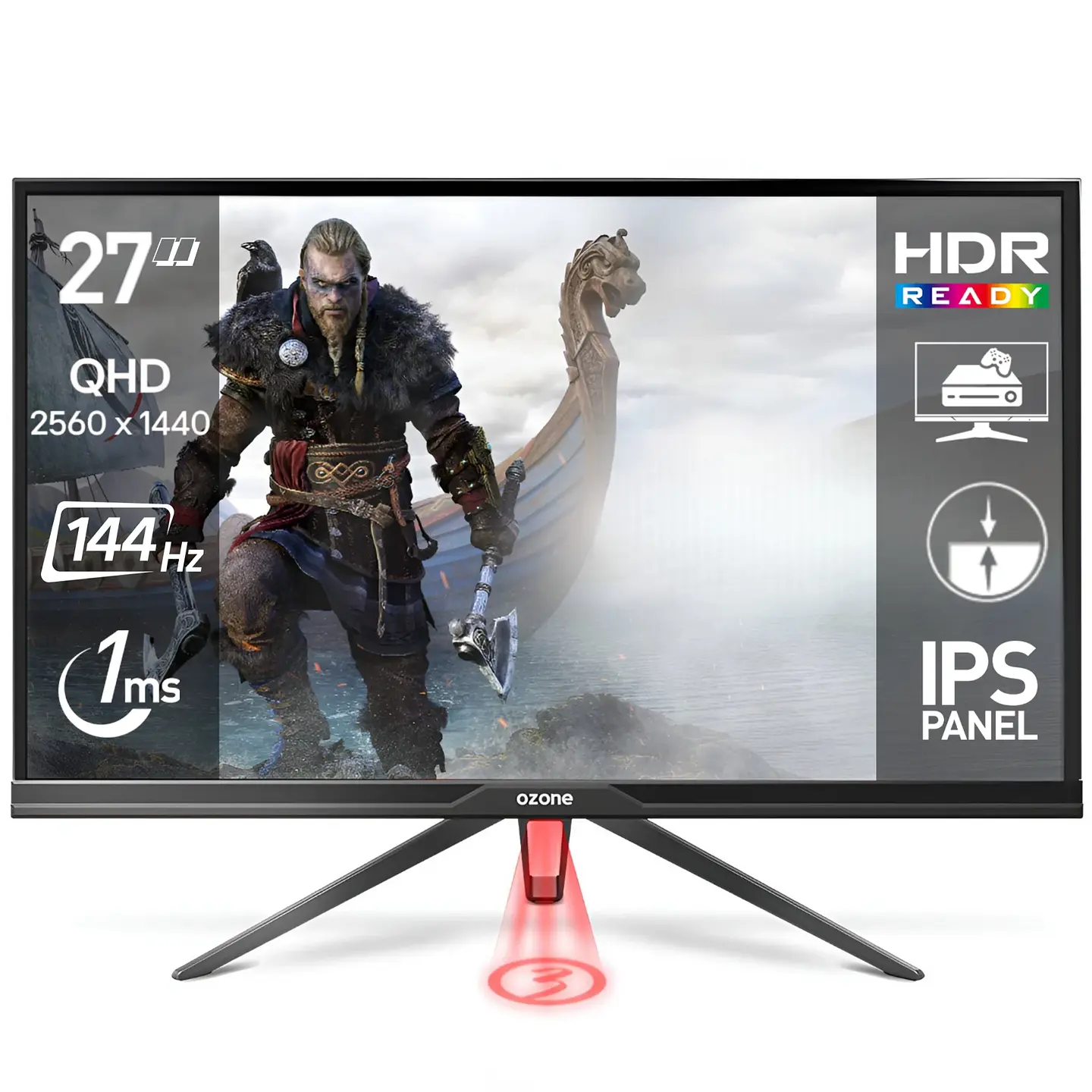 MONITOR GAMER OZONE 27' 2K IPS HDR 144HZ 1MS QUAD HD 5