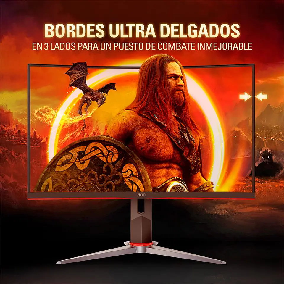 MONITOR CURVO 32' AOC C32G2E FHD 165HZ 7