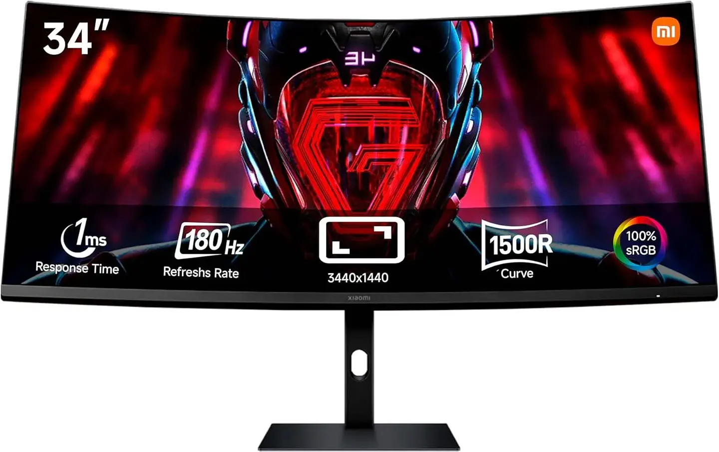 MONITOR GAMER CURVO LED XIAOMI G34WQI 1500R 34' WQHD 180HZ DP X2 HDMI X2 FREESYNC PREMIUM 3