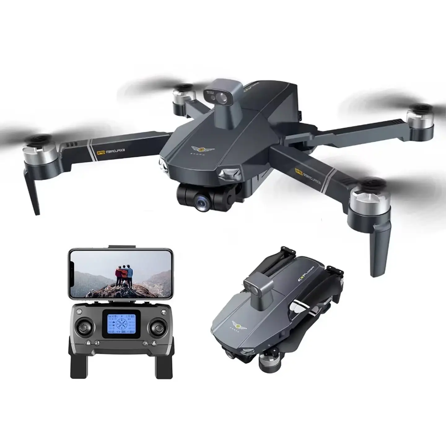 DRONE CASTLETEC 8819 EXPLORER 5G 3000M 6K GPS EIS GIMBAL CON EVASIÓN OBSTÁCULOS 4