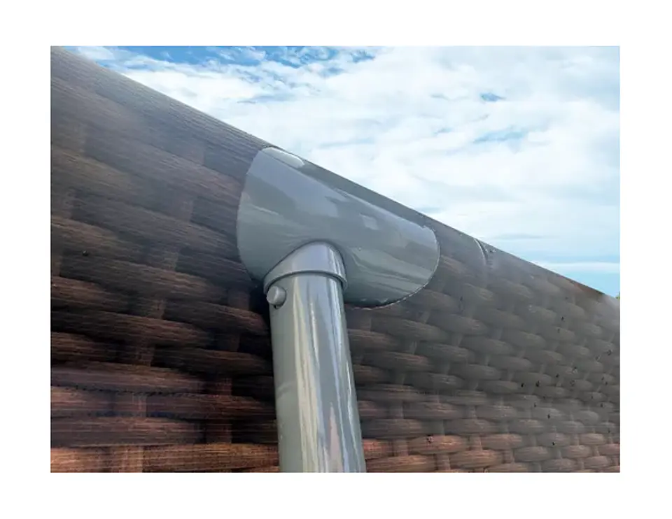 PISCINA ESTRUCTURAL OVALADA AVENLI 4.27X2.75X1 M 8 M³ MARRÓN OSCURO 4