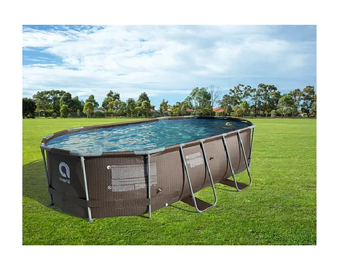 PISCINA ESTRUCTURAL OVALADA AVENLI 4.27X2.75X1 M 8 M³ MARRÓN OSCURO