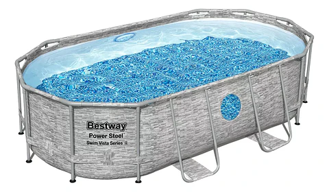 PISCINA ESTRUCTURAL BESTWAY OVAL POWER STEEL SWIM VISTA