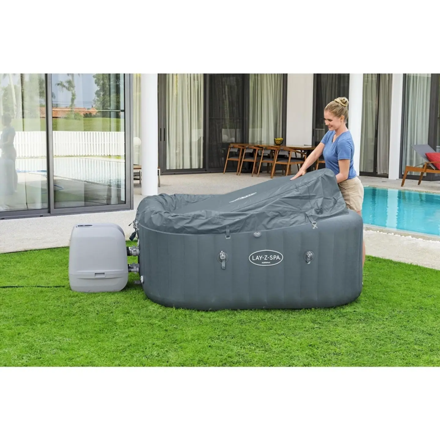 HOT TUB BESTWAY JACUZZI INFLABLE HAWAII HIDROMASAJE 6 PERS 71X180 CM 5