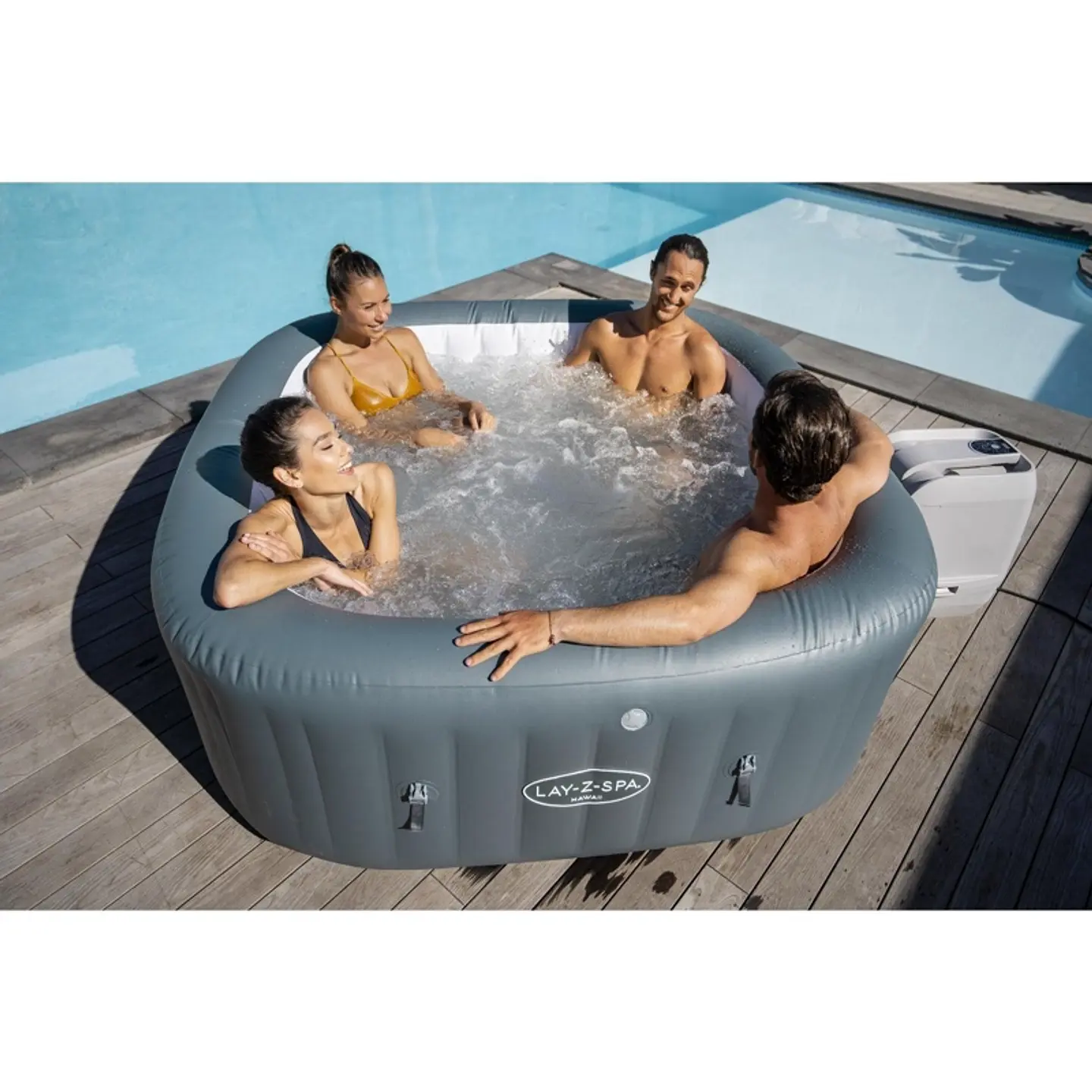 HOT TUB BESTWAY JACUZZI INFLABLE HAWAII HIDROMASAJE 6 PERS 71X180 CM 7