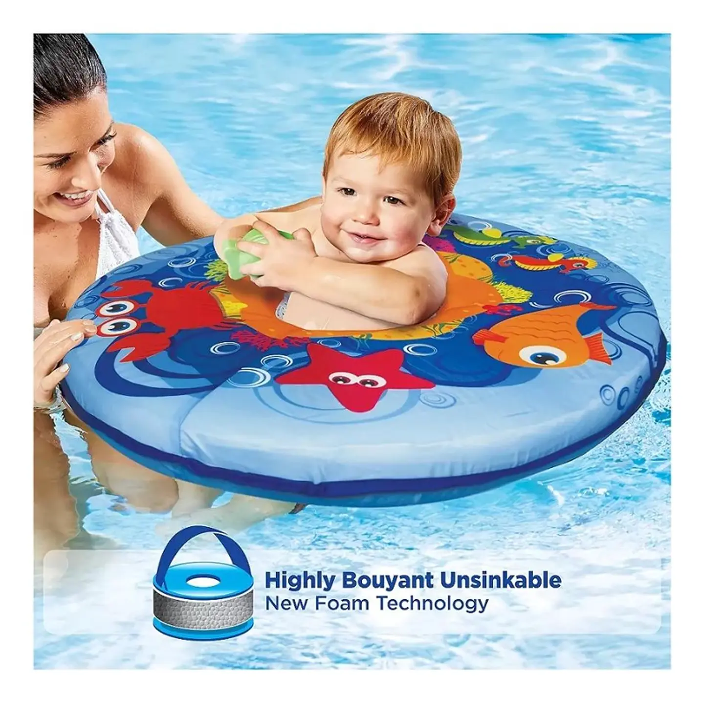 FLOTADOR ANTIVUELCO PARA BEBE S CON SOMBRILLA AJUSTABLE 6