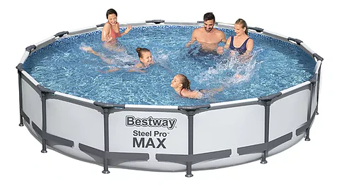 PISCINA ESTRUCTURAL BESTWAY REDONDA 56595 4.27M CON CAPACIDAD 10220 L GRIS