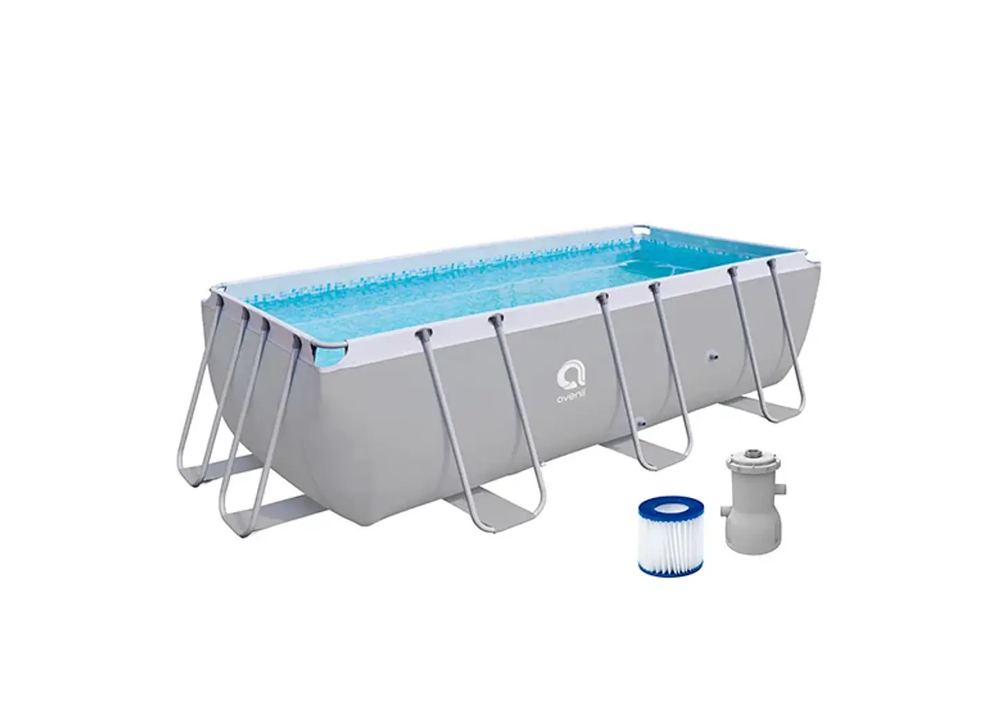 PISCINA CON FILTRO 8.870 LITROS GRIS 1