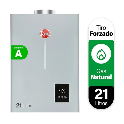 CALEFONT A GAS NATURAL 21 L RHEEM TIRO FORZADO