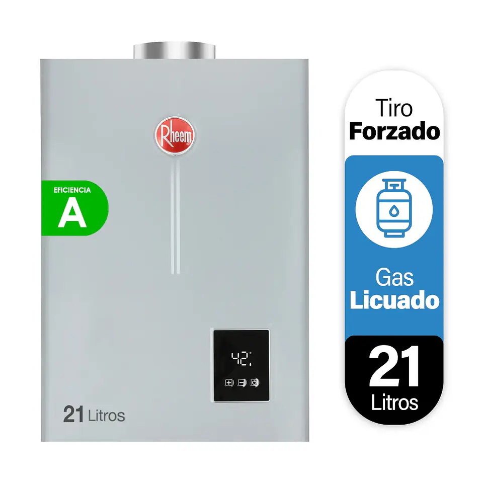 CALEFONT A GAS LICUADO 21 L RHEEM TIRO FORZADO 1