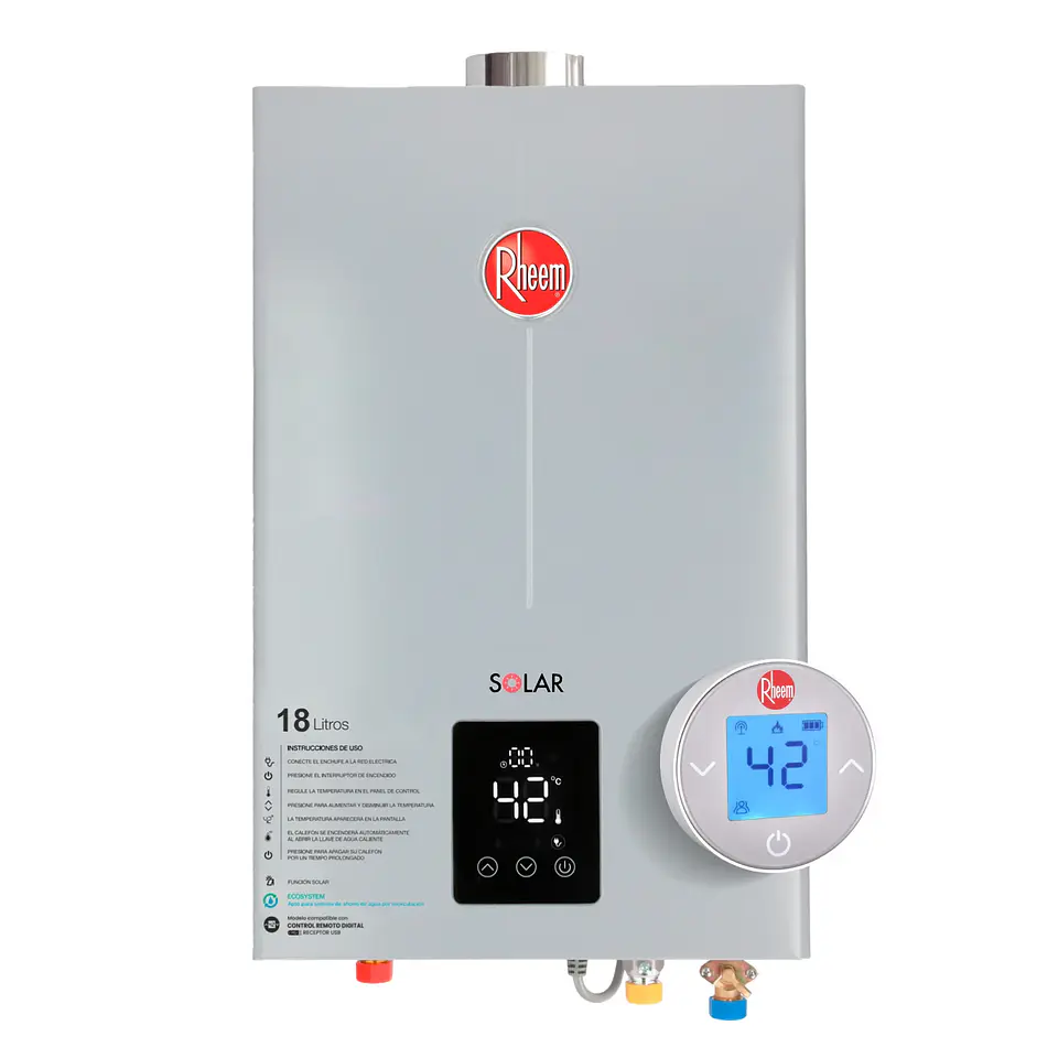 CALEFONT 18 L GAS NATURAL T FORZADO + CONTROL DIGITAL RHEEM 3