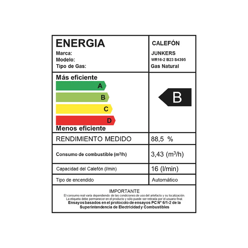 CALEFON JUNKERS G.N 16 L. IONIZADO 3