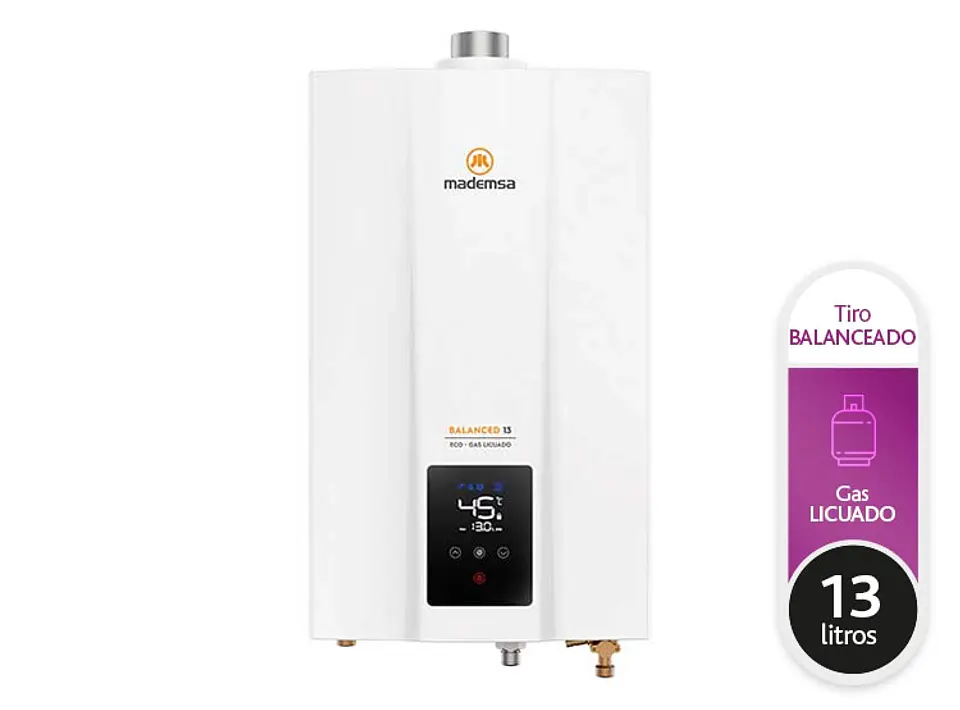 CALEFONT GAS LICUADO 13 L MADEMSA TIRO BALANCEADO BALANCED ECO 2