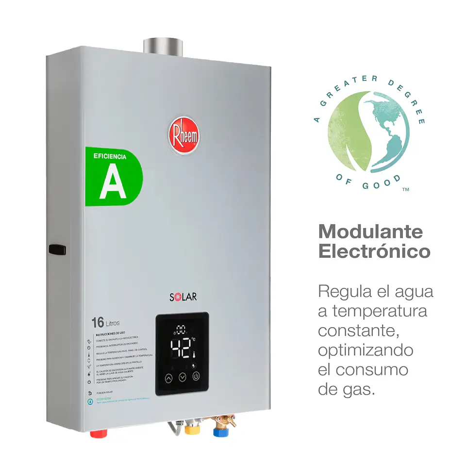 CALEFONT A GAS LICUADO 16 L RHEEM TIRO FORZADO 4