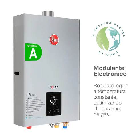 CALEFONT A GAS NATURAL 16 L RHEEM TIRO FORZADO