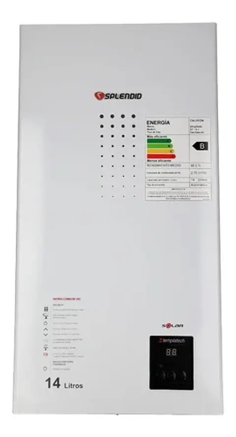 CALEFONT A GAS NATURAL 14 L SPLENDID TIRO NATURAL