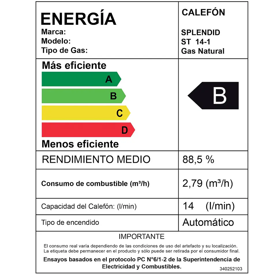 PACK CALEFONT 14L TIRO NATURAL GAS NATURAL + GABINETE 7