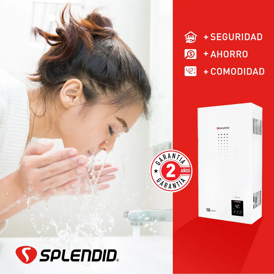 CALEFONT 16 LITROS GAS NATURAL TIRO NATURAL SPLENDID 6