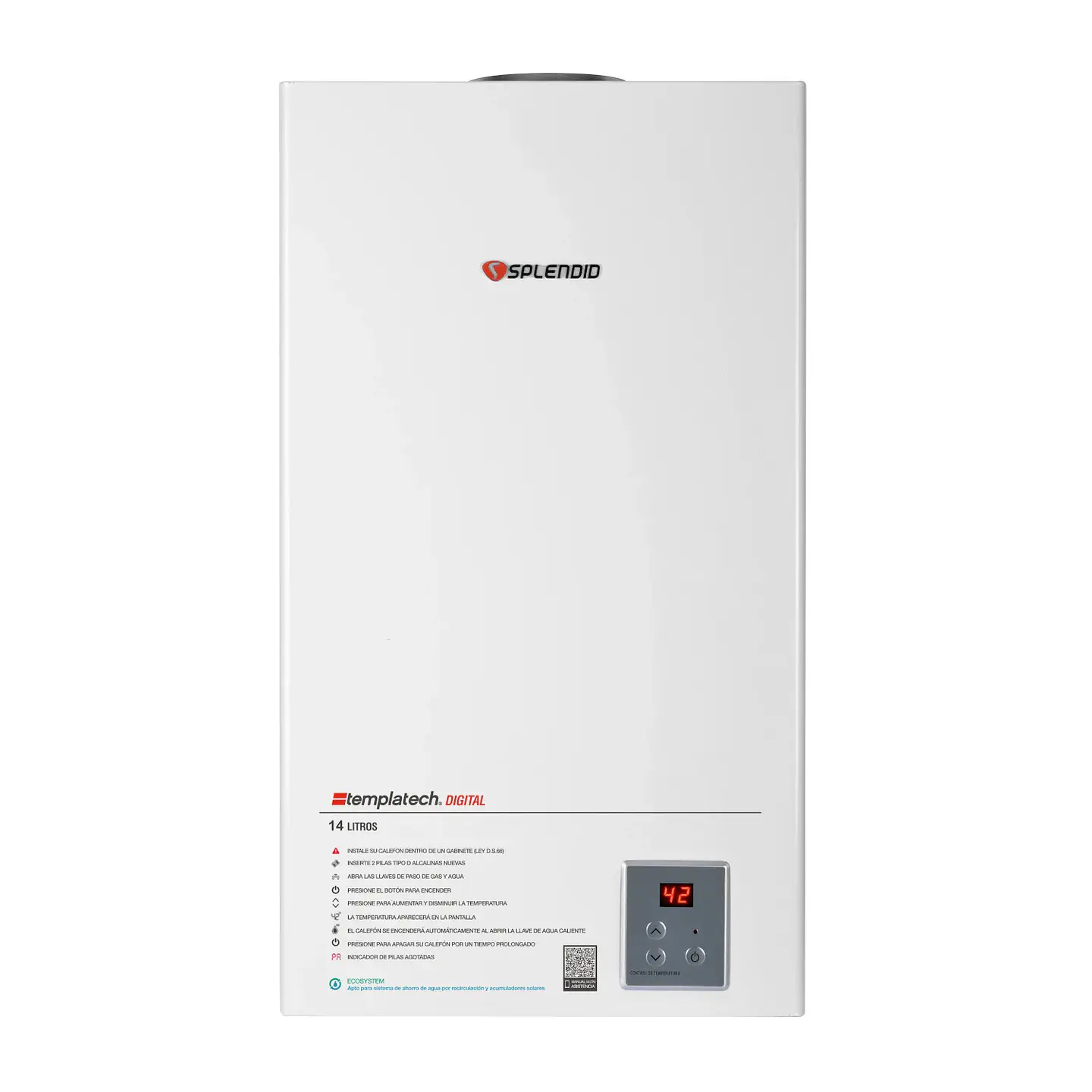 CALEFONT 16 LITROS GAS LICUADO TIRO NATURAL SPLENDID 3