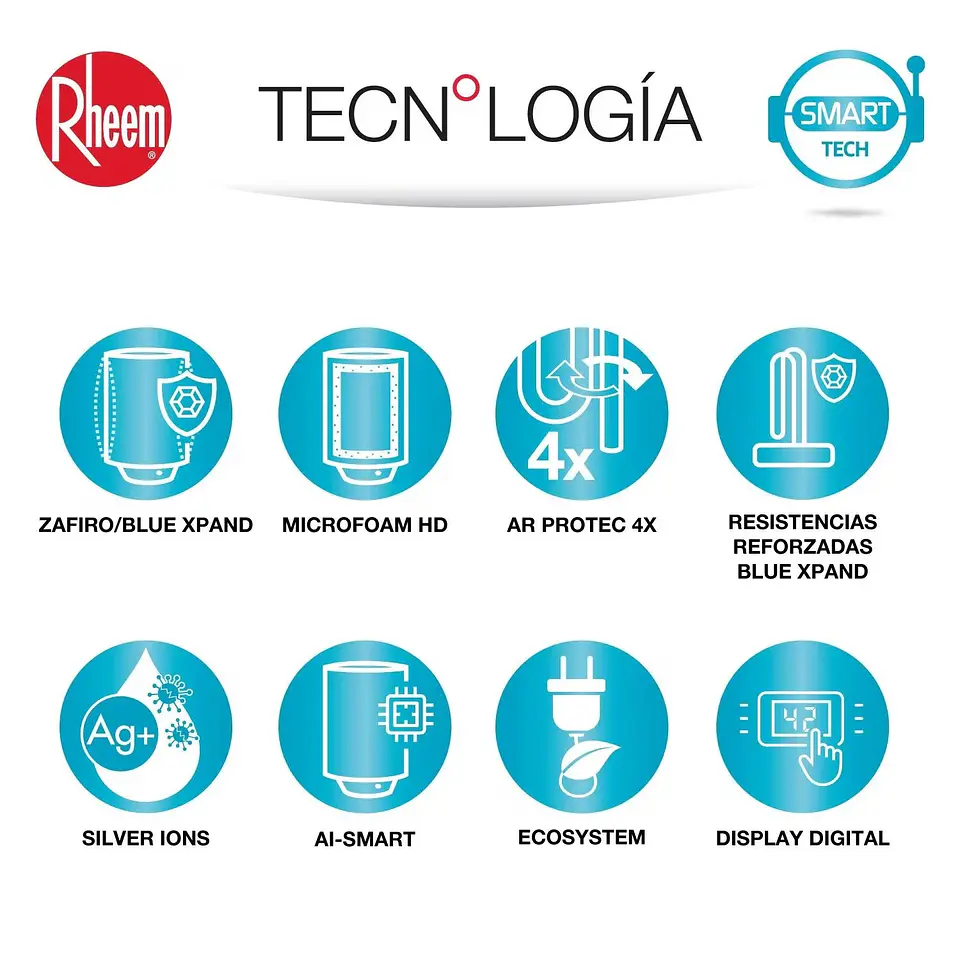 TERMO ELÉCTRICO RHEEM 120L COLGAR 6