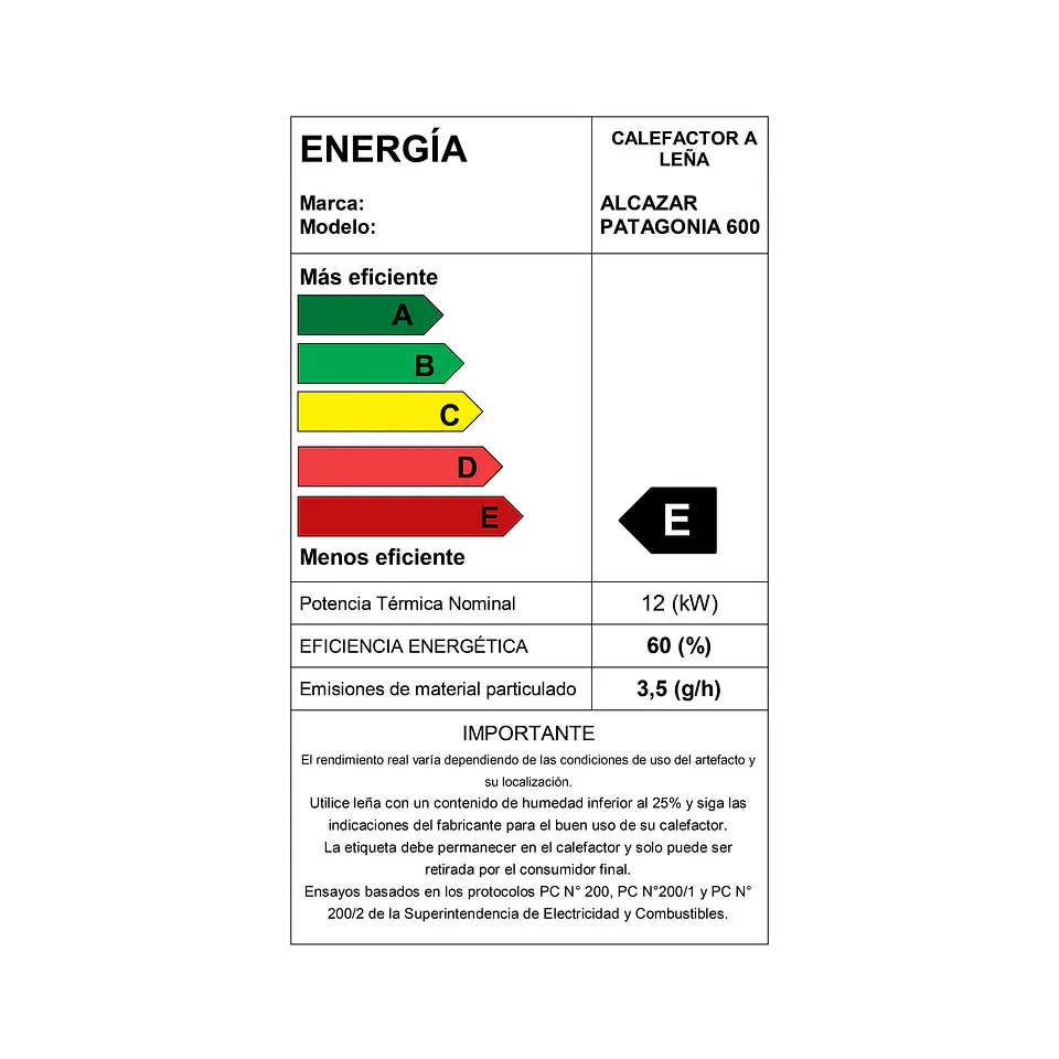 ESTUFA A LEÑA PATAGONIA 600 BURDEO 8