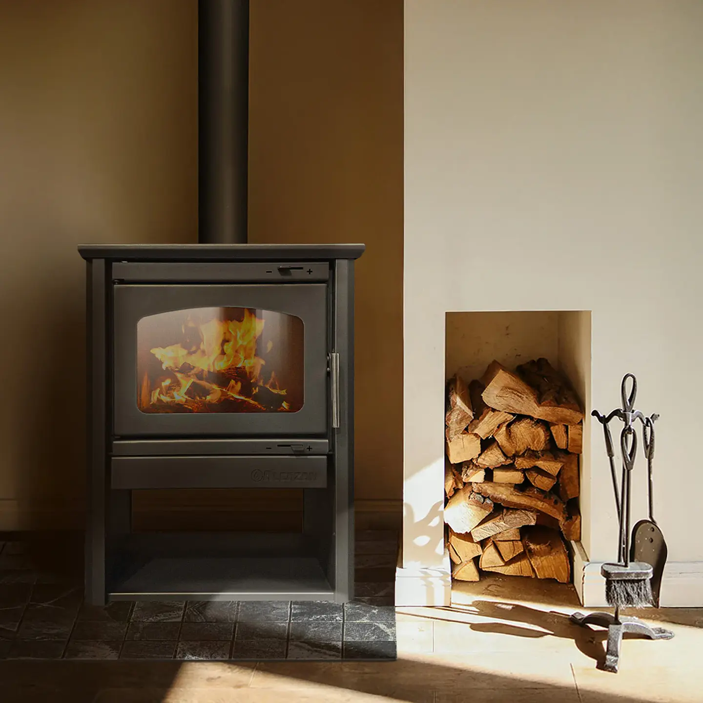 ESTUFA A LEÑA PATAGONIA 600 GRIS 6