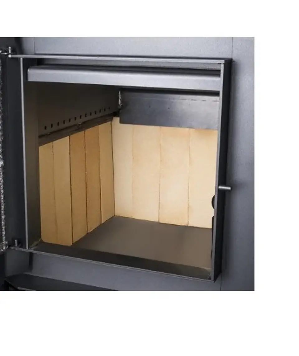 COMBO CALEFACTOR LEÑA AMESTI NORDIC450 + KITINST6' + SETMURO GRIS 3