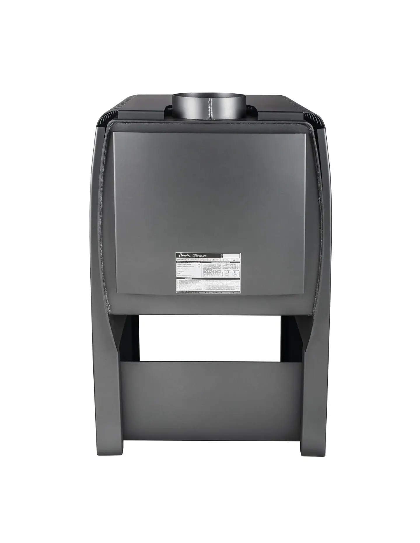 COMBO CALEFACTOR LEÑA AMESTI NORDIC450 + KITINST6' + SETMURO GRIS 5