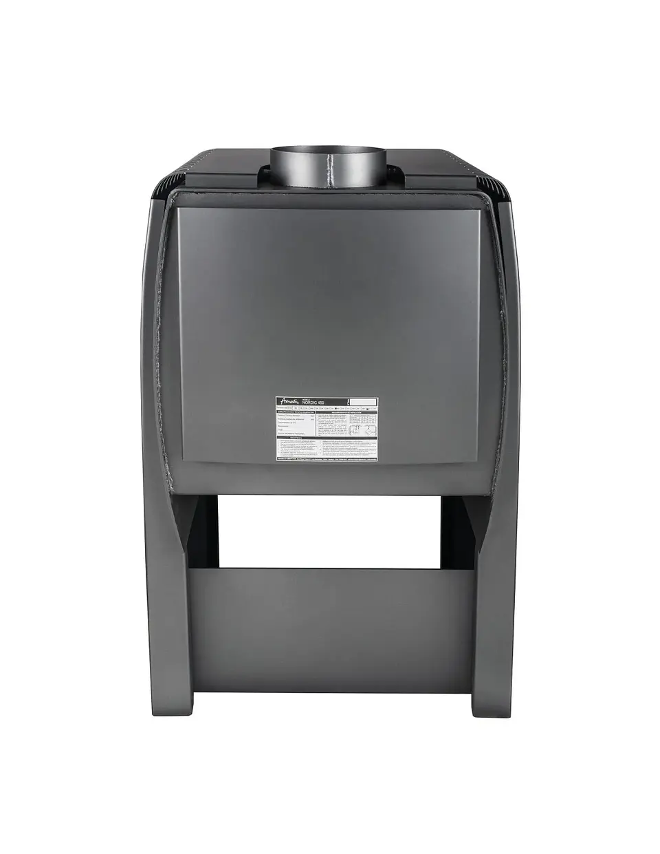 COMBO CALEFACTOR LEÑA AMESTI NORDIC450 + KITINST6' + SETMURO GRIS 5