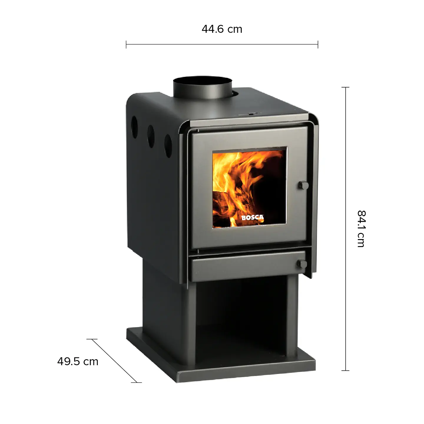 PACK ESTUFA A LEÑA LIMIT 380 + KIT DE INSTALACIÓN 5