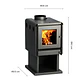 PACK ESTUFA A LEÑA LIMIT 380 + KIT DE INSTALACIÓN - Miniatura 5