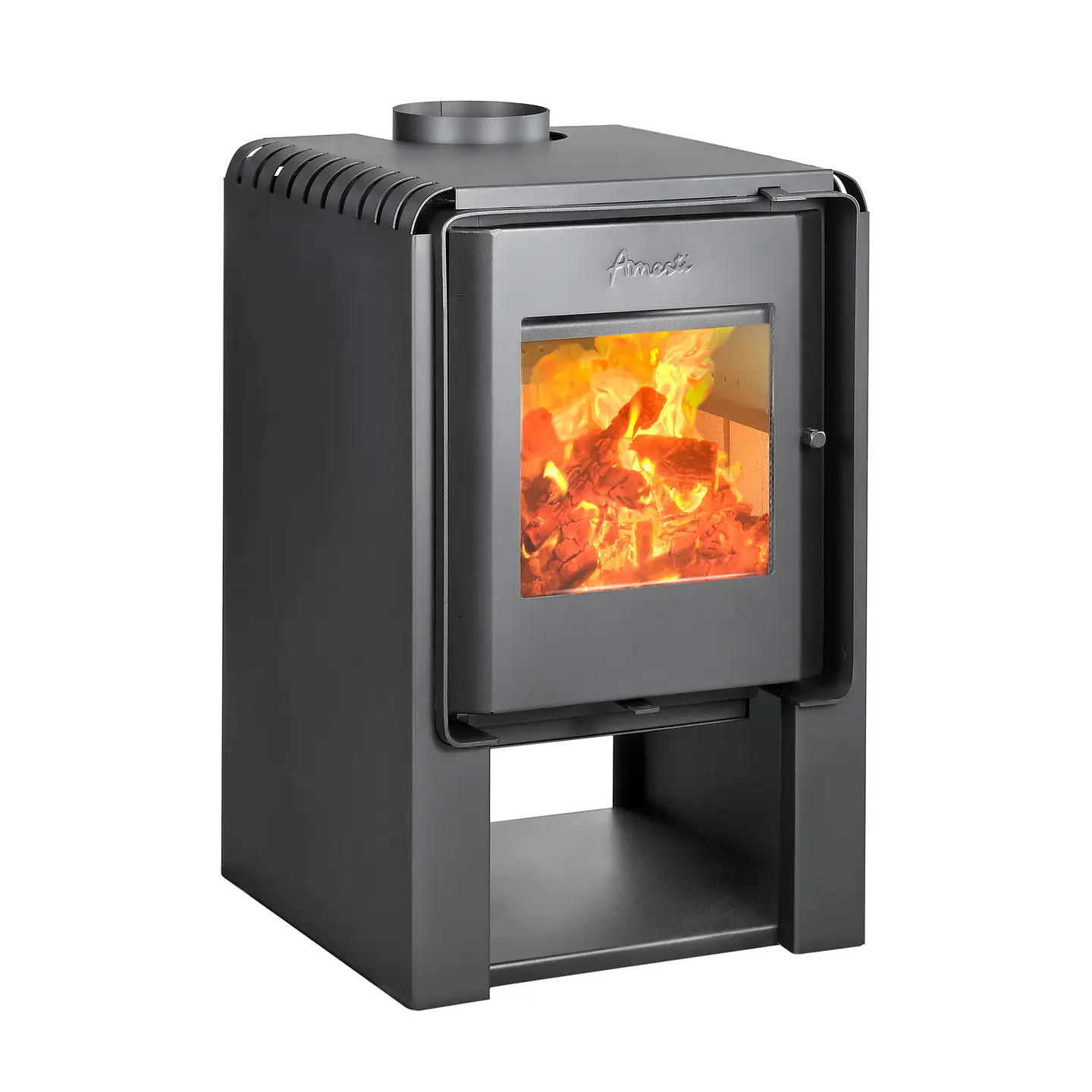 COMBO CALEFACTOR LEÑA AMESTI SCANTEK380 + KITINST6' + SETMURO GRIS 4