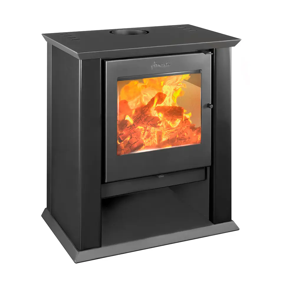 CALEFACTOR A LEÑA AMESTI CLASSIC 500 EN COLOR NEGRO SATINADO 1