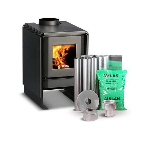 PACK CALEFACTOR A LEÑA ECO 350 + KIT DE INSTALACIÓN