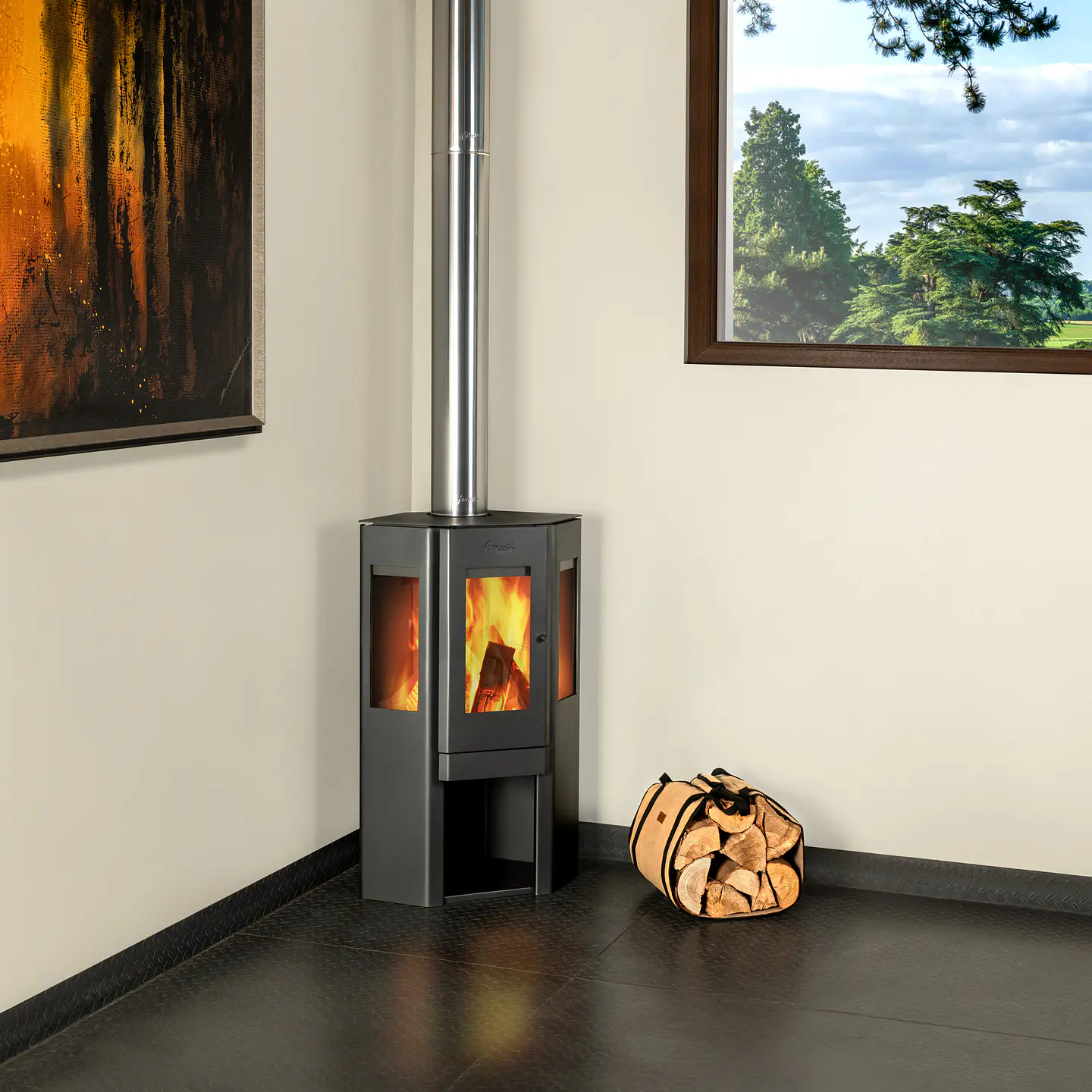 CALEFACTOR A LEÑA AMESTI CORNER 650 5