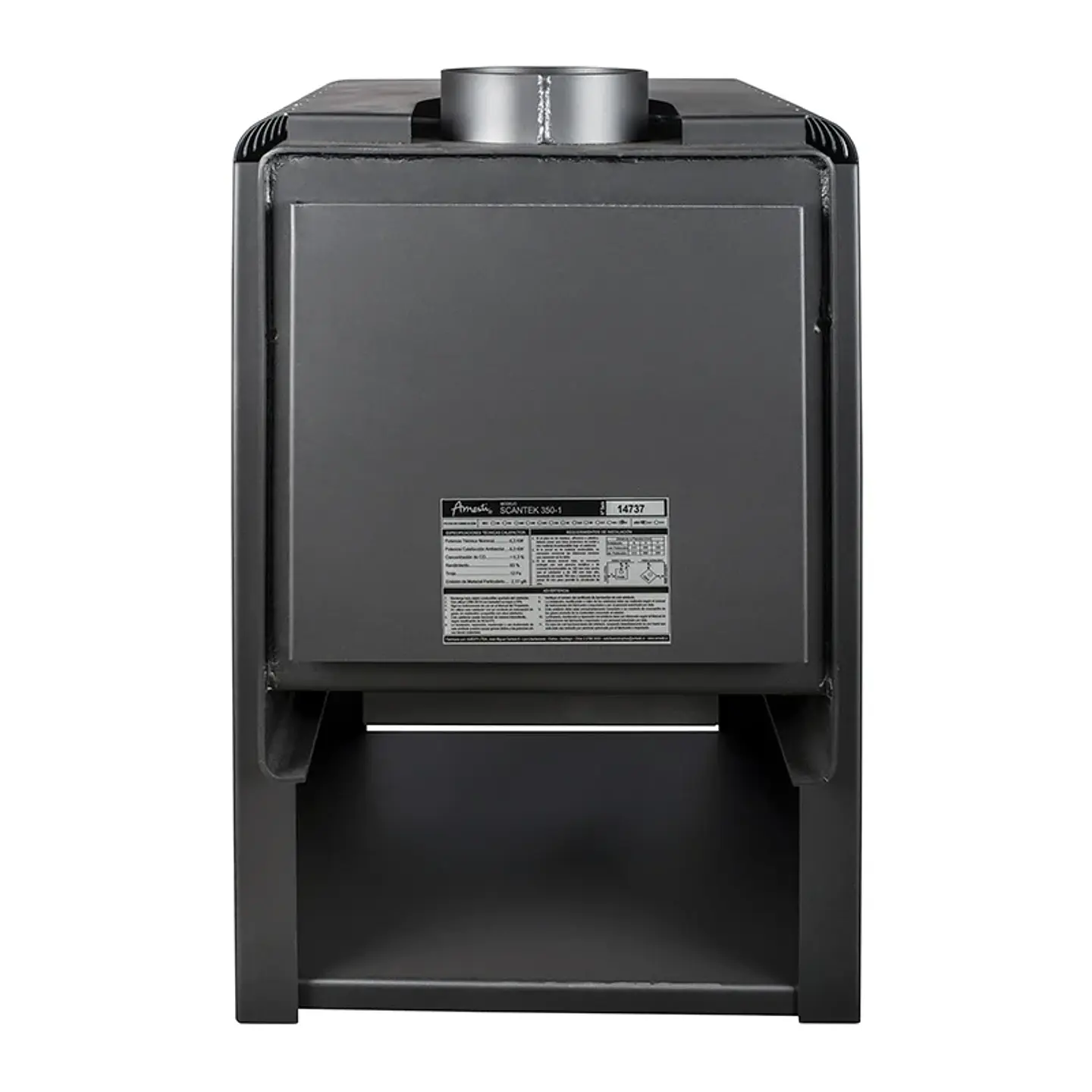 COMBO CALEFACTOR LEÑASCANTEK350+KITINST5'+SETMURO 2