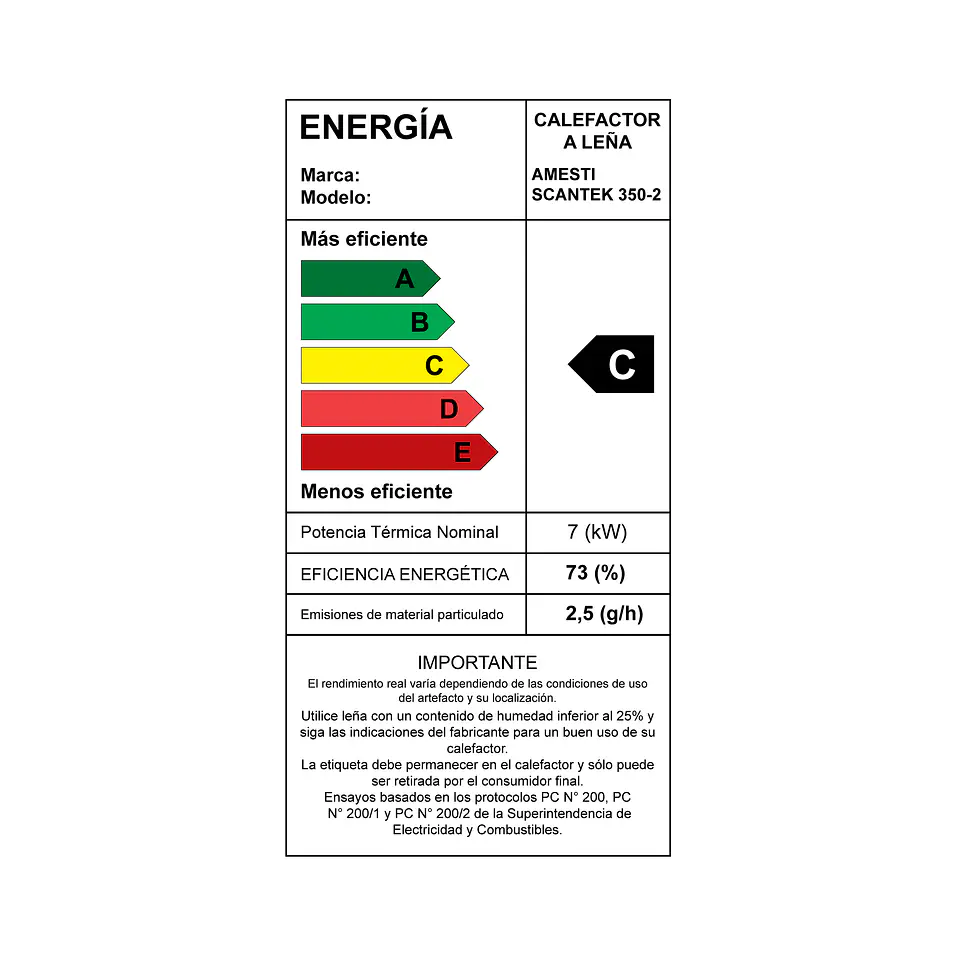 COMBO CALEFACTOR LEÑASCANTEK350+KITINST5'+SETMURO 3