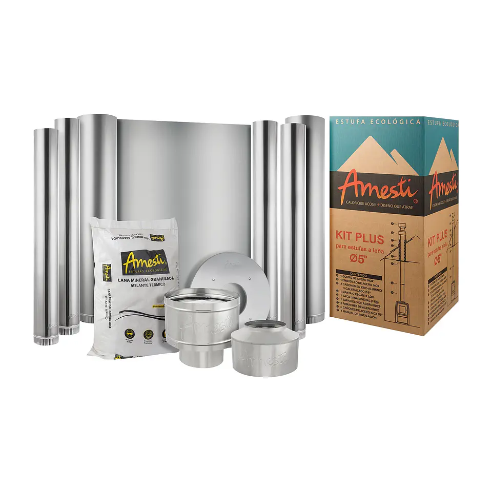 COMBO CALEFACTOR LEÑASCANTEK350+KITINST5'+SETMURO 6