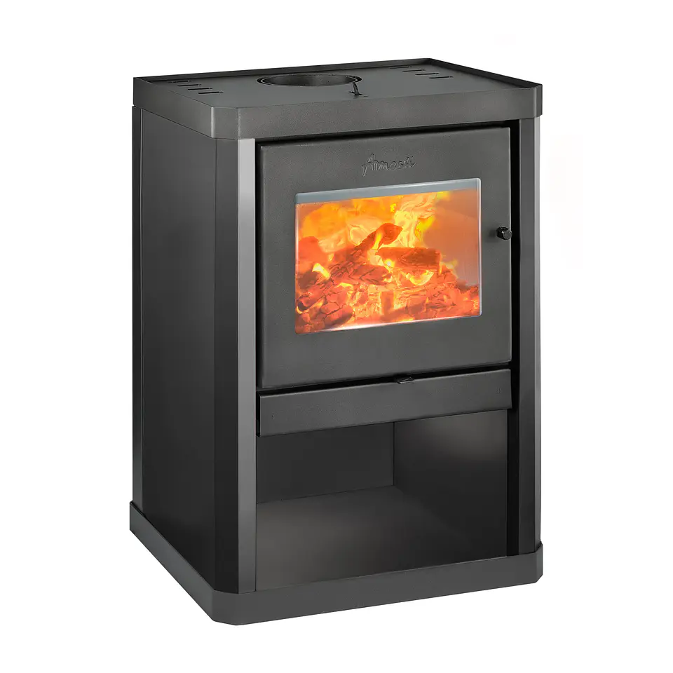 CALEFACTOR A LEÑA AMESTI CLASSIC 400 NEGRO SATINADO 1