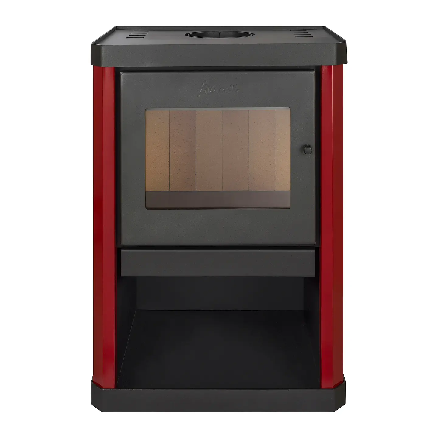 CALEFACTOR A LEÑA AMESTI CLASSIC 400 ROJO 4