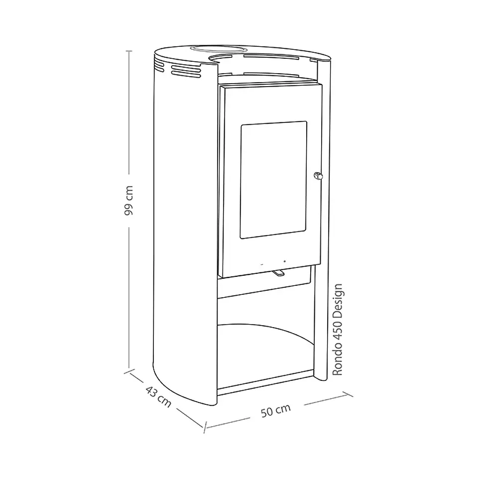 CALEFACTOR A LEÑA AMESTI RONDO 450 DESIGN 2
